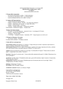 programma storia dell`arte