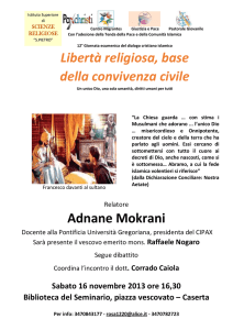 12° Giornata ecumenica del dialogo cristiano islamico