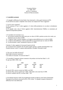 1. Contabilità nazionale - dipartimento di economia e diritto