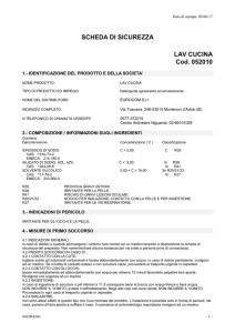 scheda di sicurezza