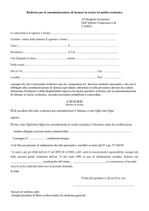 Richiesta per la somministrazione dei farmaci[1]