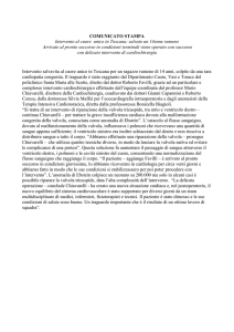 Intervento al cuore unico in Toscana