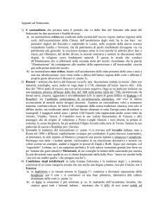 Appunti sul Settecento: 1) Il razionalismo che permea tutto il periodo