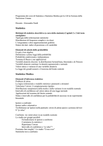 Programma di Statistica per Biologia