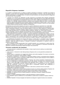 dispositivi di ingresso trasduttori