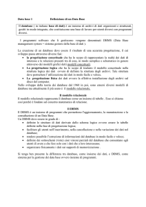 Data base 1 Definizione di un Data Base
