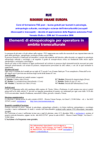 Corsi di formazione FSE post – laurea gratuiti per laureati in