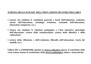 schema delle scienze dell`educazione secondo mialaret
