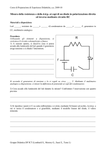 CC - 5. Misura della resistenza diodo mediante