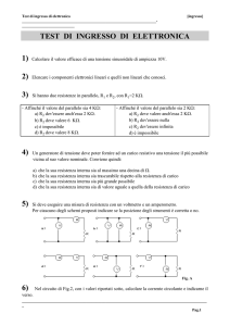 1) Si hanno due resistenze in parallelo, R1 e R2, con R1=2 K*.