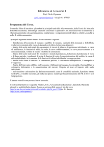Istituzioni di Economia I