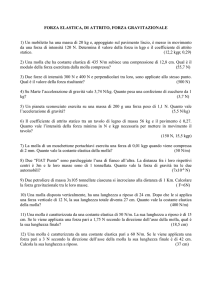 forza elastica, attrito, gravitazionale