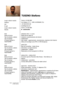 FORMATO EUROPEO PER IL CURRICULUM VITAE