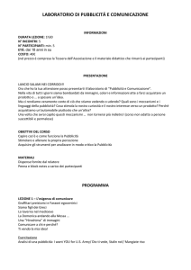 laboratorio di pubblicitá e comunicazione