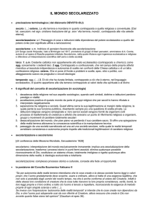IL MONDO SECOLARIZZATO