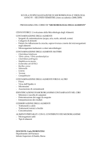 Microbiologia degli alimenti - Dipartimento di Sanità Pubblica e