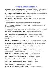 tutte le settimane sociali