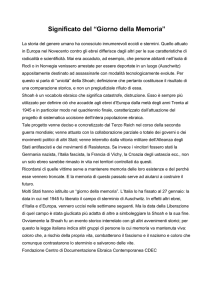 Significato del “Giorno della Memoria” - "E. Mattei"