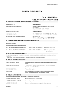 scheda di sicurezza