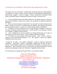 le particolari proprieta` dietetiche dei formaggi di capra