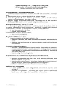 Proposta metodologica per l`Analisi e la