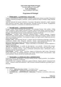 Fisiologia - Facoltà di Medicina e Chirurgia