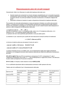 Dimensioni delle Piste nei Circuiti Stampati