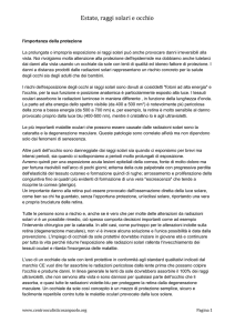 Estate, raggi solari e occhio