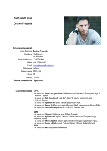 CV Cosimo Frascella - Accademia Nazionale d`Arte Drammatica