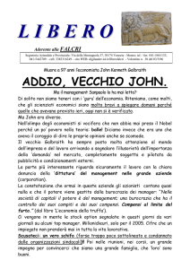 n. 30 del 03/05/06 Addio vecchio John (Galbraith)