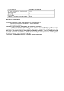 Genetica Molecolare - Corso di Laurea in Biologia