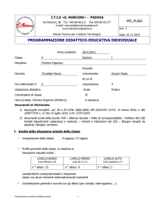 Conoscere il linguaggio della chimica attraverso i