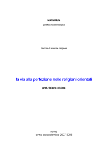 la via alla perfezione nelle religioni orientali - Digilander