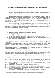 Nota Metodologica - Comune di Ferrara
