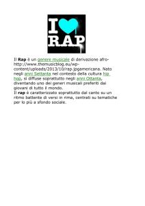 Il Rap è un genere musicale di derivazione afro