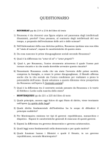 Questionario ROUSSEAU - MONTESQUIEU