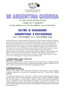1° GIORNO Follonica – Roma – Buenos Aires