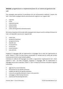 Attività: progettazione e implementazione di un sistema di gestione