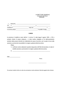 Domanda inabilità assoluta e permanente