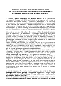 La Giornata Mondiale della Salute Mentale