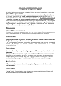 GLI ASSIOMI DELLE COMUNICAZIONE