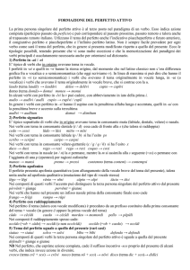 Formazione del perfetto - Blog-ER