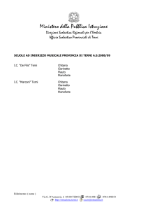 SCUOLE AD INDIRIZZO MUSICALE PROVINCIA DI TERNI A