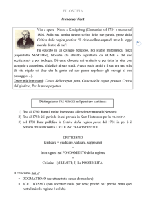 Introduzione a Kant e Critica della ragion pura