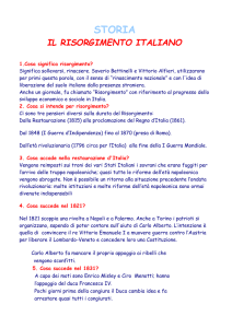 STORIA IL RISORGIMENTO ITALIANO 1.Cosa significa risorgimento