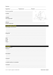 Schema per lo studio di uno stato europeo