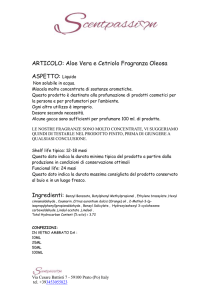 ARTICOLO: Aloe Vera e Cetriolo Fragranza Oleosa ASPETTO