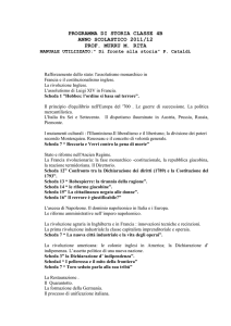 PROGRAMMA DI STORIA CLASSE 4B ANNO SCOLASTICO 2011/1