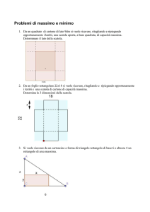 Problemi di massimo e minimo