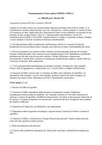 Programmazione Classe quinta CHIMICA FISICA